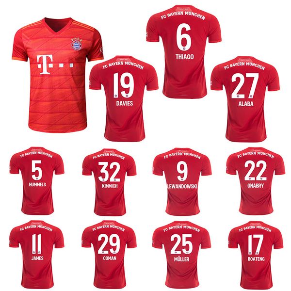 

Mens Hot 2019 New Arrival Soccer Wear Bayern Home Away Sports Jersey 19-20 Munich Camisetas Futbol Camisas Maillot Football Shirt