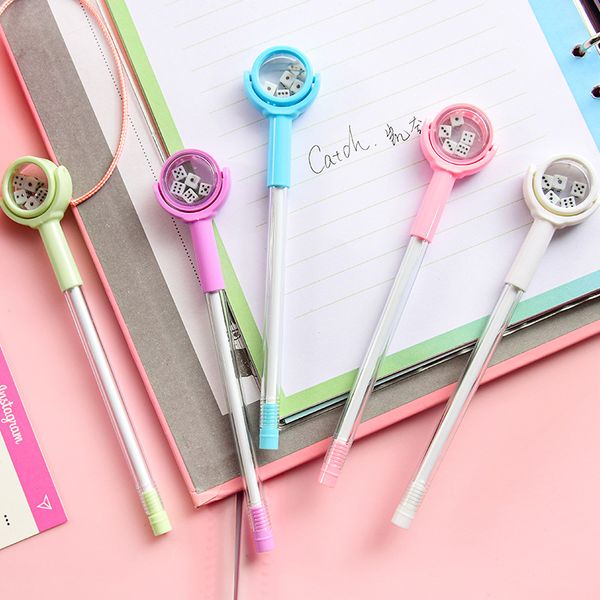 

2x cute интересный dice гелевая ручка написание подписание pen школа канцелярских товаров дети подарков студент канцелярские 0.5mm с черными