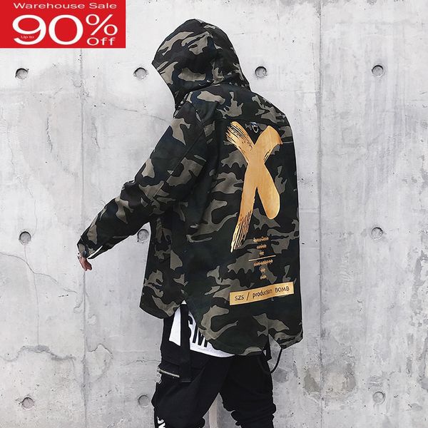 

весна drop shipping камуфляж streetwear лента лоскутных мужчины x печать bomber coat harajuku pilot flight jacket, Black;brown