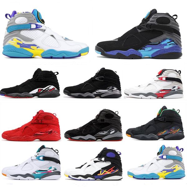 

2019 south beach white aqua raid red 8 vii 8s men basketball shoes valentine's day chrome countdown pack mens outdoor sports sneakers 8, White;red