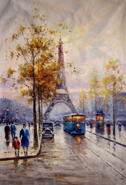 

paris home decor handpainted &hd print oil painting on canvas wall art canvas large pictures 191125