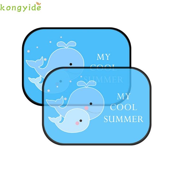

kongyide 2pc universal car sun shade cover curtain suction cup cute cartoon proof anti harmful uv rays sun curtain suction 90717