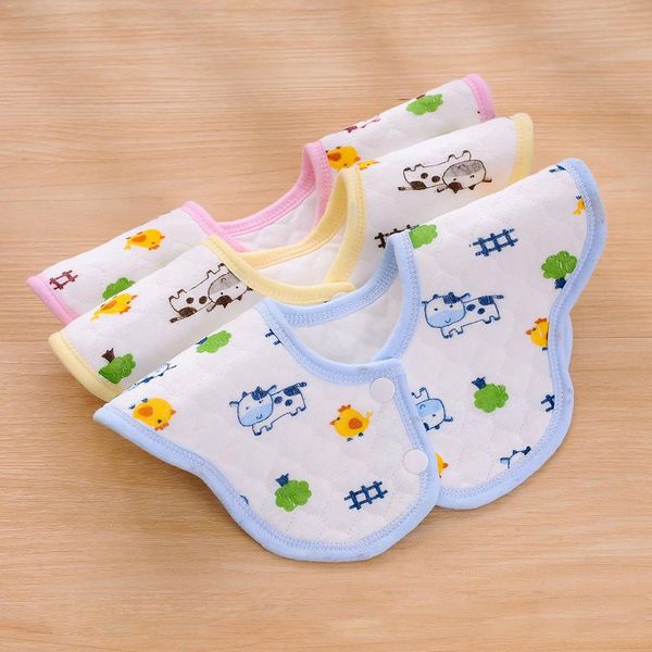 

baby mouth towel waterproof baby bib 360 degree rotating flower pattern bib