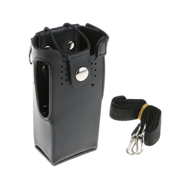 

hard pu leather case carrying holder holster for motorola gp328 gp338 gp380