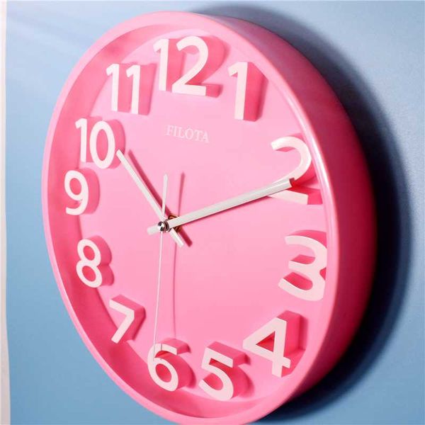 

colorful simple wall clock room 3d silent modern design wall watch living room digital 3d duvar saati rainbow clocks50wc