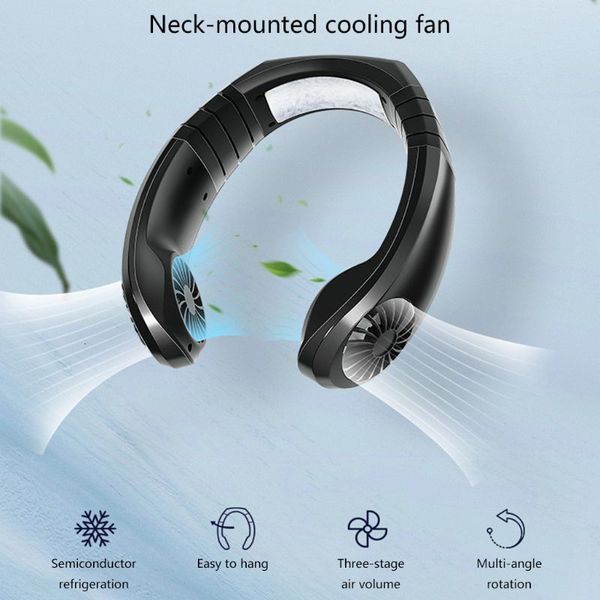

2 usb micro in 1 cooler mini electric air conditioner portable hanging neck fan