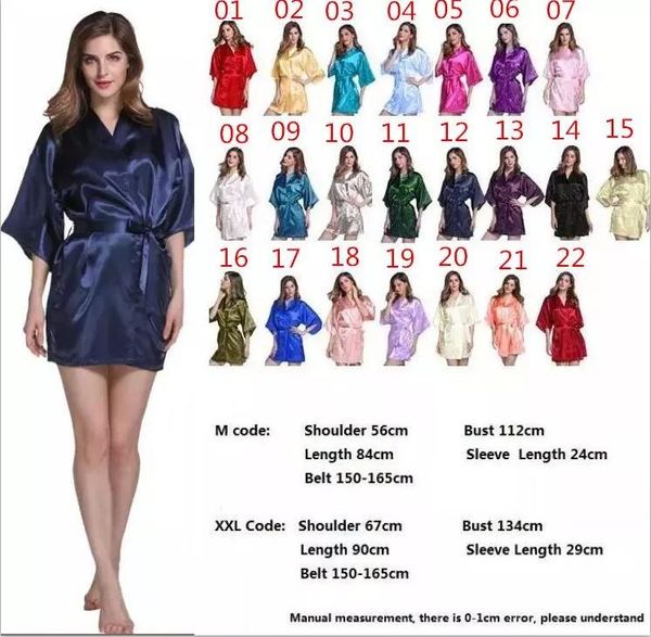 

satin bridesmaid robes 22 colors bridesmaids robe wedding robessleepwear kimono pajamas robes for women immitation silk bath robes kka7345
