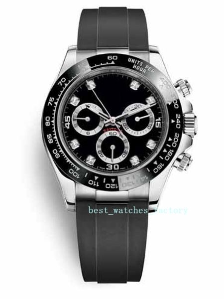 

16 color selection asian 2813 40mm no chronograph rubber band 116519 116518 116515 116500 automatic men's watch christmas, Slivery;brown