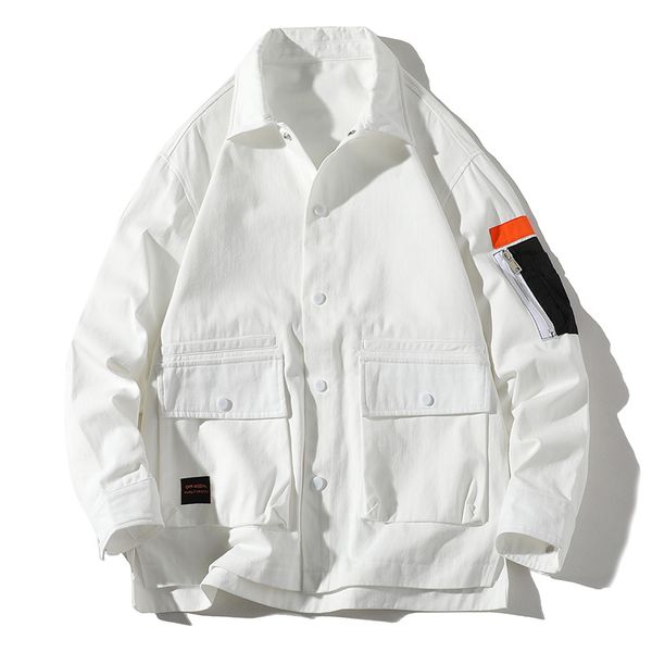 

2020 autumn men's jacket zippers windbreaker jackets overcoat male hip hop streetwear jackets coat, Black;brown