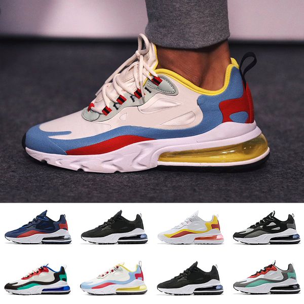 

2019 react men running hoe bauhau optical triple black fa hion air men trainer breathable port neaker
