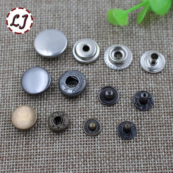 

new 30sets/lot metal accessory brass press studs sewing button snap fasteners sewing leather craft clothes bags 831/633/655, Silver
