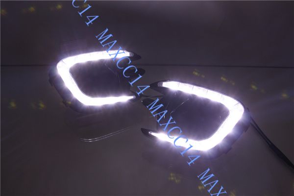 

white color gloss black daytime running lights for mitsubishi pajero sport 2013-2015