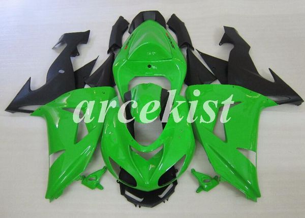 

new abs motorcycle full fairings kits fit for kawasaki ninja zx-10r 2006 2007 06 07 body set green black