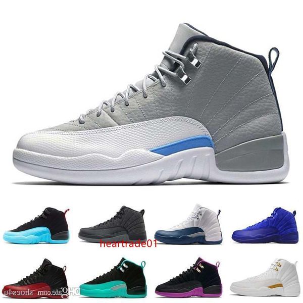 

perfect box]drop shipping super [with quality 12 12s xii flu game french blue the master men basketball sport shoes us5.5-13