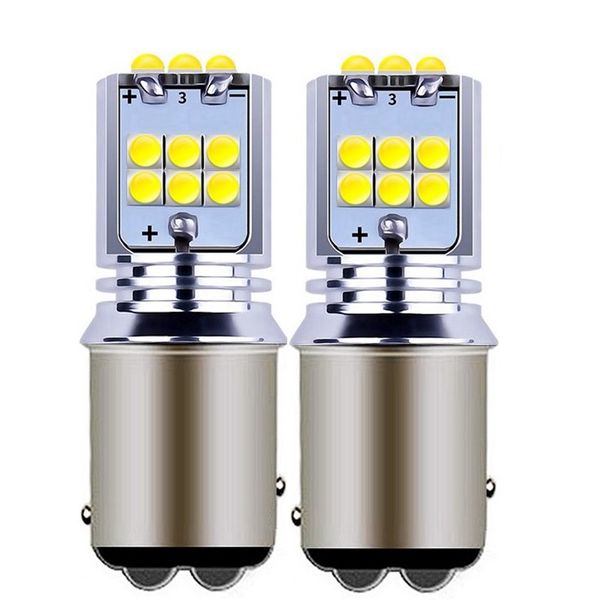 

2pcs 1157 p21/5w bay15d super bright 1800lm led car turn signals brake bulb auto tail fog lamps daytime running light red yellow