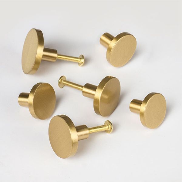 Armário de Bronze Sólido Knob Móveis Cômoda Armário de Cozinha Gaveta botão Pull Handle preço de atacado mobiliário hardware acessório