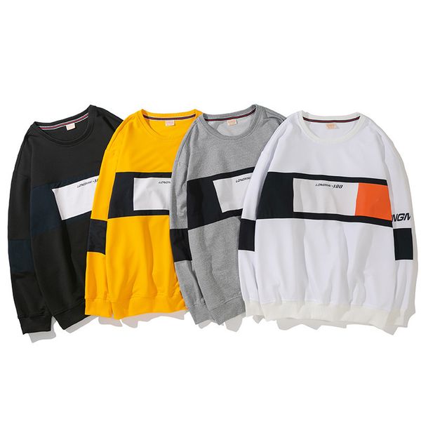 

mens designer hoodie japan station season sweater men's pullover jacket tide brand casual jacket men's long sleeve t-shirt, Black
