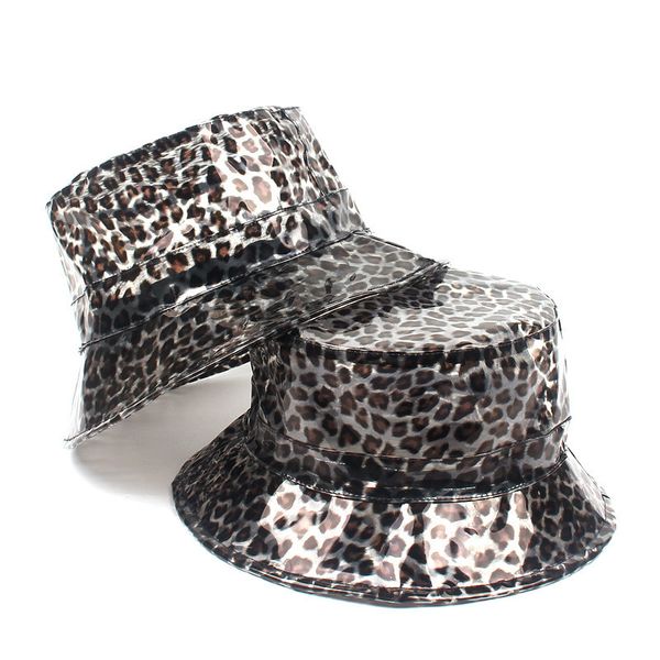 

ladies clear пвх leopard fisherman hat складная visor cap, Blue;gray