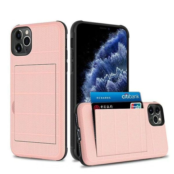 

new arrival tpu+pc hybrid kickstand case for iphone 11 pro max 5.8 6.1 6.5 drop-proof cover with card slot