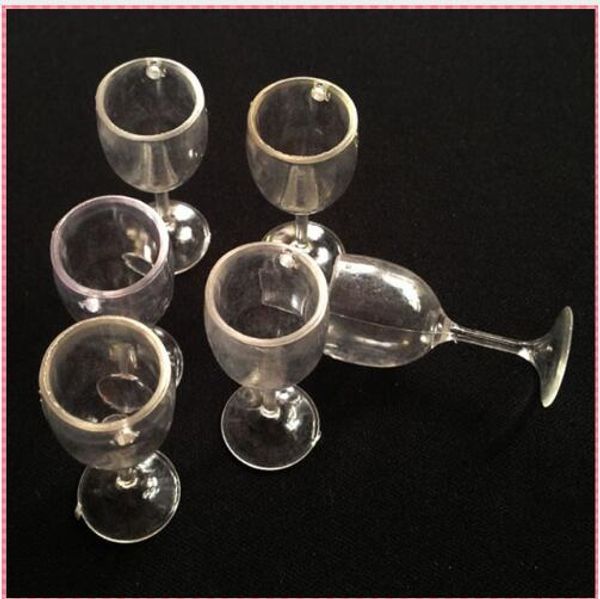 

20pcs/lot plastic crafts mini fake wine glass goblet cup home decoration miniature glass model plastic diy parts # diy061, Bronze;silver