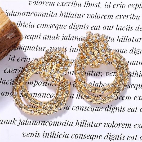 

корейский простой дизайн круглого геометрический мотаться серьги vintage gold charm brincos для даст партию wedding заявления ювелирных изде, Silver