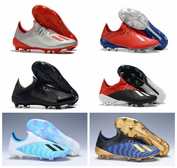 

2019 mens soccer cleats x 19.1 fg predator soccer shoes football boots outdoor tacos de futbol blackout