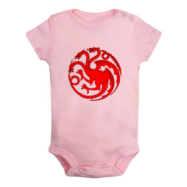 

dragons house targaryen of king's landing fire and blood newborn baby girl boys clothes short sleeve romper jumpsuit outfits, White