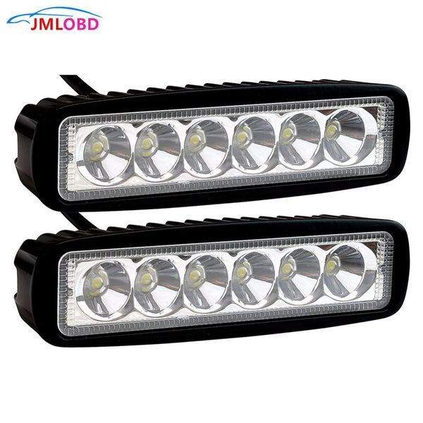 

2pcs 12v/24v 18w white car auto truck 8w led work light offroad spot light bar atv 4wd led daytime running headlights