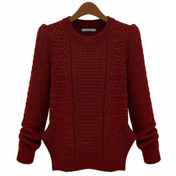 

winter female fashion casual cozy sweater women autumn solid color o-neck pull slim sweaters, White;black