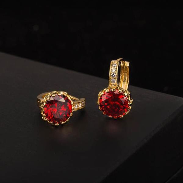

yellow gold earrings filled - 9mm round flower oorbellen zircon hoop women earrings beautiful jewelries earring ornaments sets, Silver