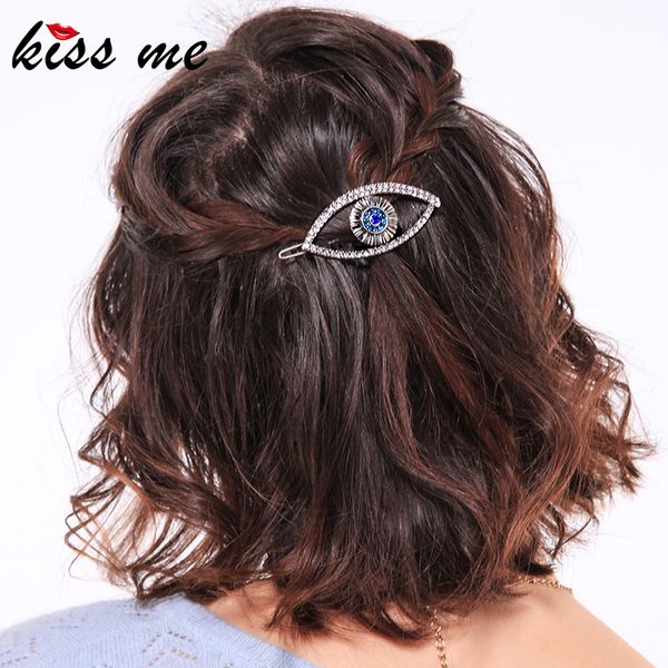 

kiss me women hair jewelry 2019 new crystal eye hair pins new fashion chinese accessories head jewelry, Golden;white