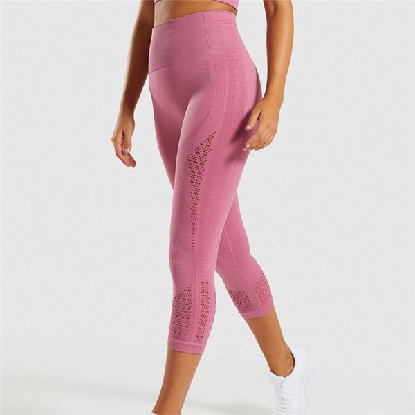 

women yoga pants high waist sports wear seamless leggings sport leggings calf-length yoga quick dry fitness sportswear, White;red