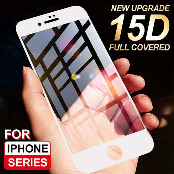 

15D защитное стекло на iPhone 6 6s 7 8 plus xr x стекло полная крышка iPhone XS Max 5 5S SE протектор эк