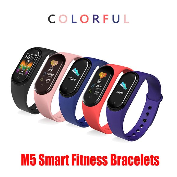 

m5 sport fitness band tracker watch bracelet colorful screen smart heart rate blood pressure smartband monitor health wristband