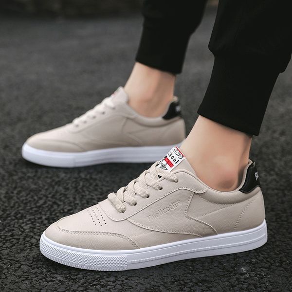 

new popular style men casual shoes lace up men flats shoes microfiber comfortable hombres zapatos slip on nanx110, Black