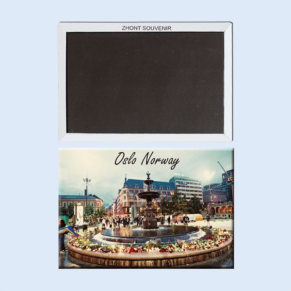 

fountain in oslo norway 22710, souvenirs of tourist landscape gifts for friends magnetic refrigerator fridge magnets