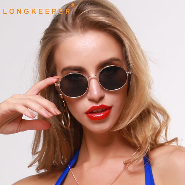 

2020 fashion round sunglasses women men retro metal frame sun glasses female gafas uv400, White;black