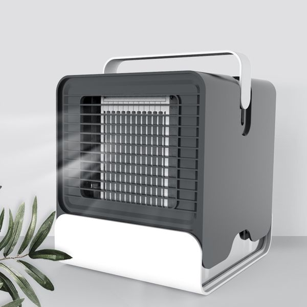 

usb portable mini air cooler conditioner conditioning fan humidifier purifier led light fan office home air cooling