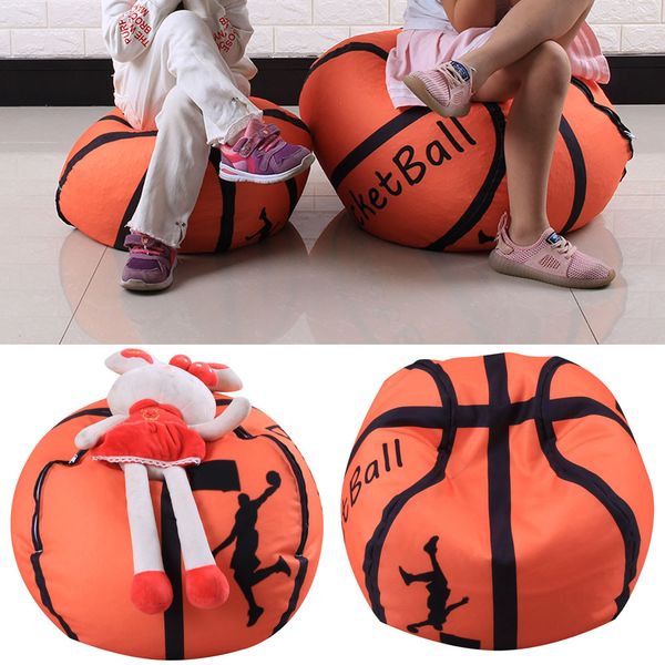 

kid stuffed animal plushtoy storage bag basketball style toy soft pouch fabric storage bean bag