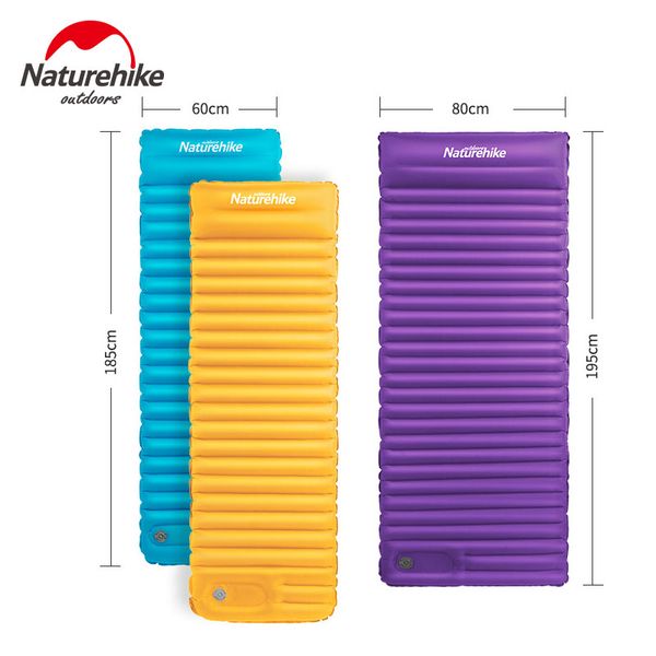 

naturehike air bed 7.5cm thicken camping mat with pillow lightweight outdoor tent sleeping pad inflatable mattress for tent mat