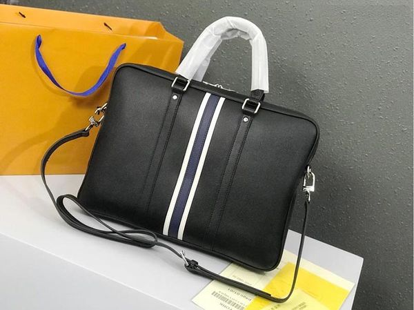 

designer handbags genuine leather briefcase fashion business bag designer men bags litchi pattern genuine leather men purses handbag