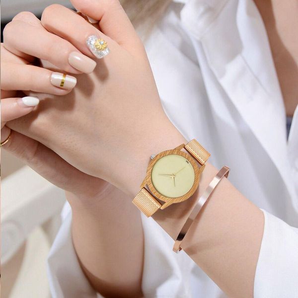 

zhoulianfa couple steel mesh strap simple dial quartz watch male female wristwatch, Slivery;brown