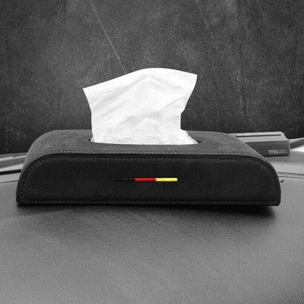 

1pcs новая матовая черная кожа автомобилей tissue box подлокотника box тип бумаги полотенце обложка