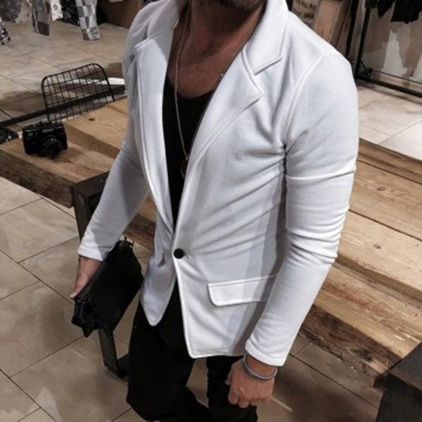 

new arrival luxury men blazer hombre casual vintage business blazer autumn jacket smart coat suit formal blazers clothes, White;black