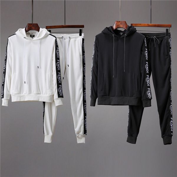 

2020 new mens tracksuits men sweat suits autumn brand mens tracksuits jogger suits jacket + pants sets sporting suit plus, Gray