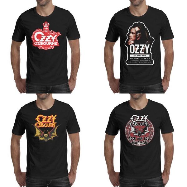 

fashion mens printing ozzy osbourne rock and roll madman t shirt black design slogan shirts college diary of a madman ozzy osbourne no, White;black