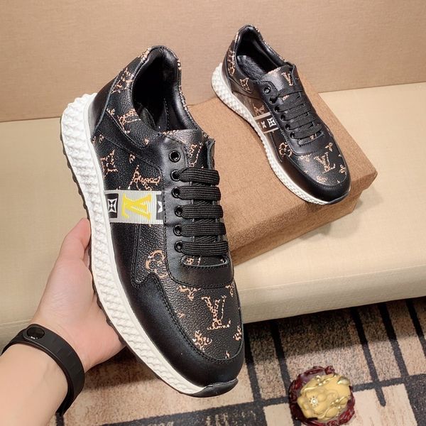

2020 fd luxury designer sneaker shoes genuine leather gift mens racer sports casual designer sneakers f102 wsxz, Black