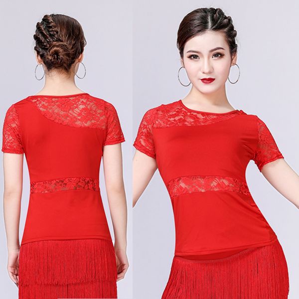 

womens lace hollow latin ballroom dance competition skirt costume, Blue