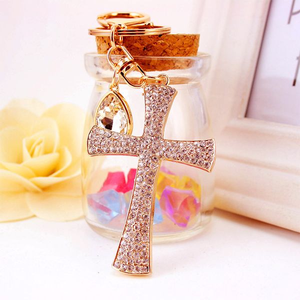 

creative car key chain fashion key ring animal metal pendant keychain crystal key chain small gift, Silver