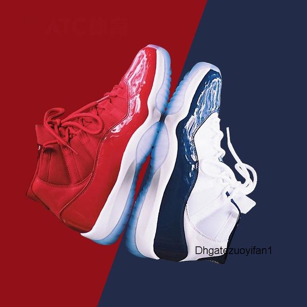 

11 men women high low le basketball shoes 11s 72-10 bred cap and gown blue concord 23 45 gym red infrared 23 rose gold j11 sneakers